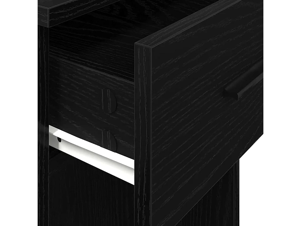 Computerschrank mit Schublade Schwarz 35x45x77 cm