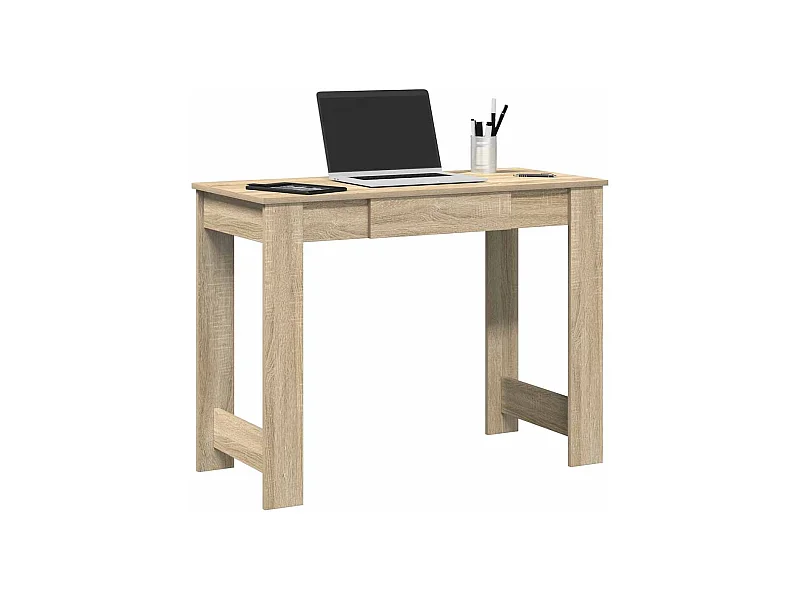 Bureau 100x45x75 cm bewerkt hout sonoma eikenkleurig