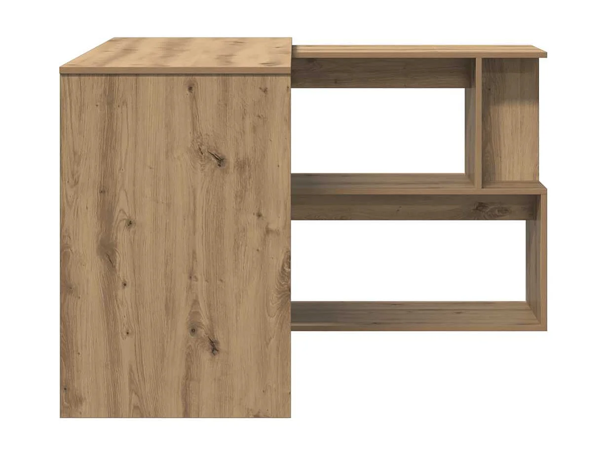 Scrivania Angolo Rovere Artigianale 200,5x50x76 cm Truciolato
