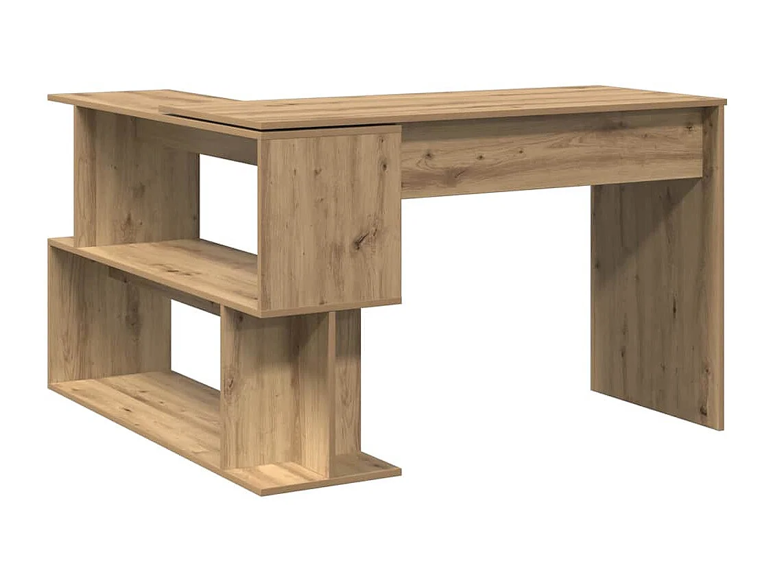 Scrivania Angolo Rovere Artigianale 200,5x50x76 cm Truciolato