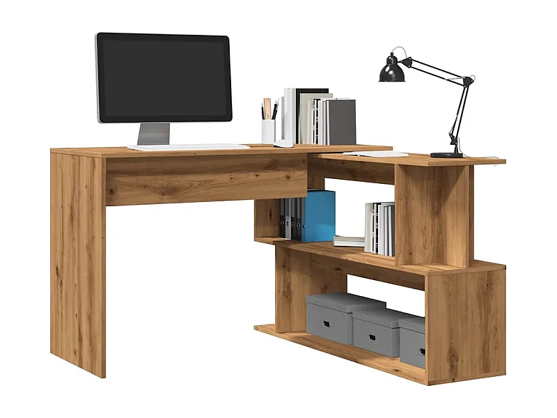 Eckschreibtisch Artisan-Eiche 200,5x50x76 cm Holzwerkstoff