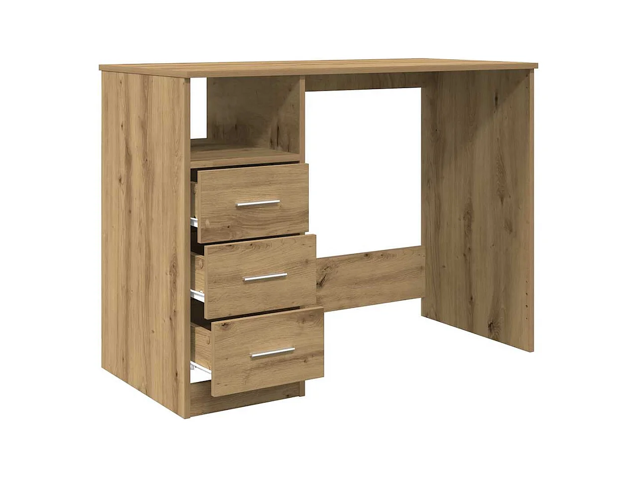 Secretária 102x76x50 cm derivados madeira carvalho artisiano