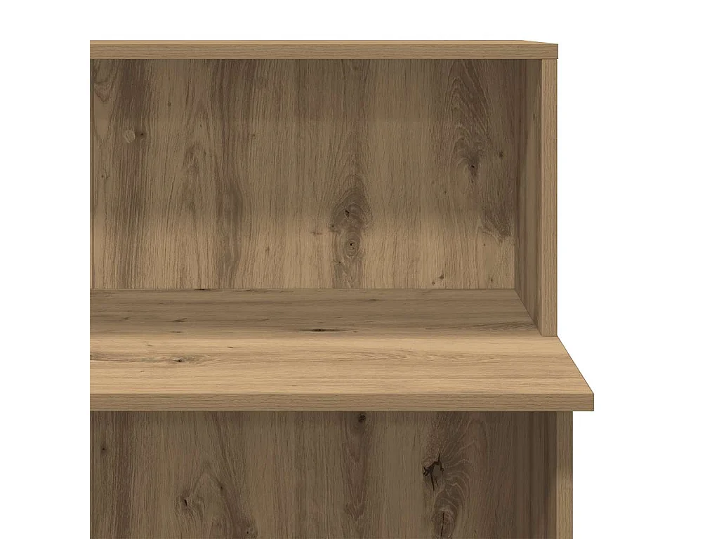 Bureau réception chêne artisanal 100x50x103,5cm bois ingénierie