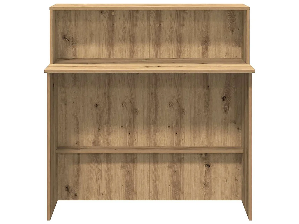 Bureau réception chêne artisanal 100x50x103,5cm bois ingénierie