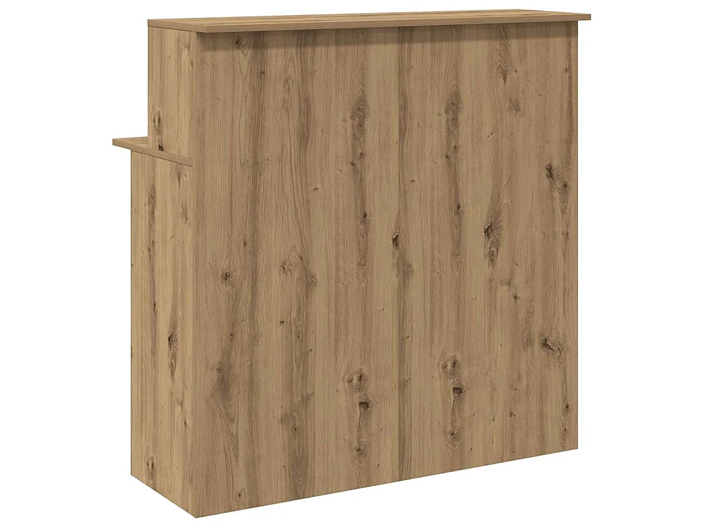 Bureau réception chêne artisanal 100x50x103,5cm bois ingénierie