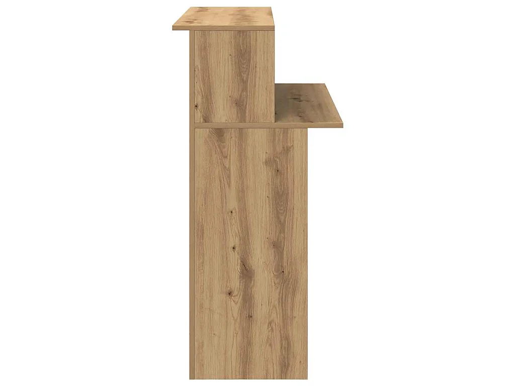 Bureau réception chêne artisanal 100x50x103,5cm bois ingénierie