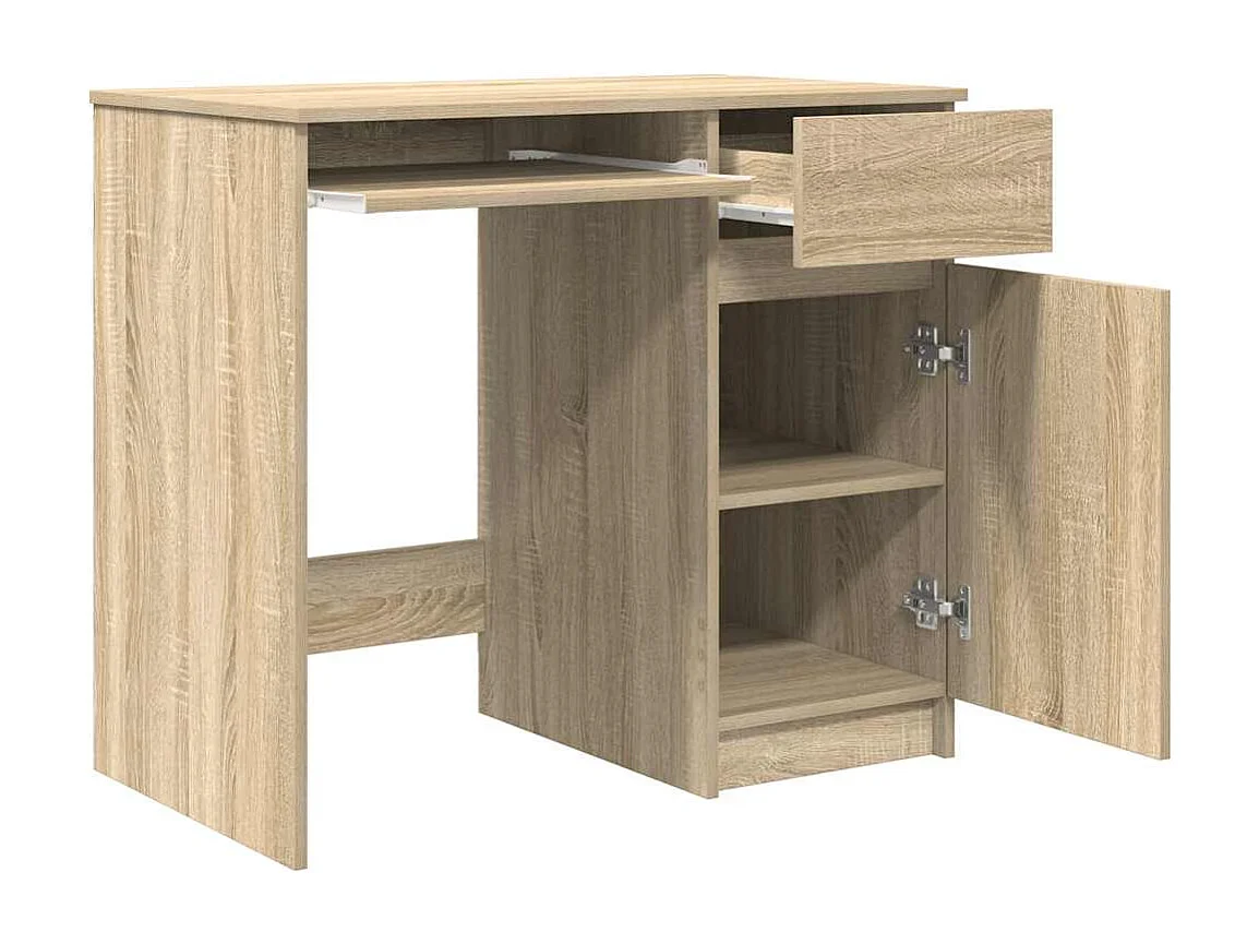 Bureau chêne Sonoma 86x49x76 cm bois d'ingénierie