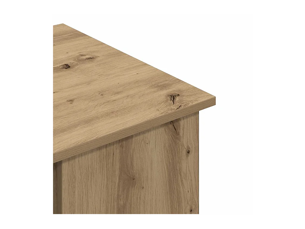 Bureau chêne artisanal 100x55x75 cm bois d'ingénierie