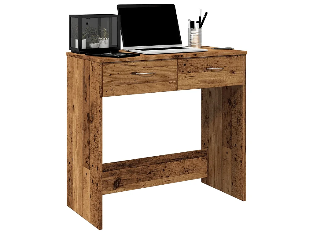 Bureau style vieux bois 80x40x75 cm bois d'ingénierie