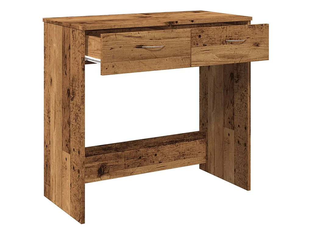 Bureau style vieux bois 80x40x75 cm bois d'ingénierie