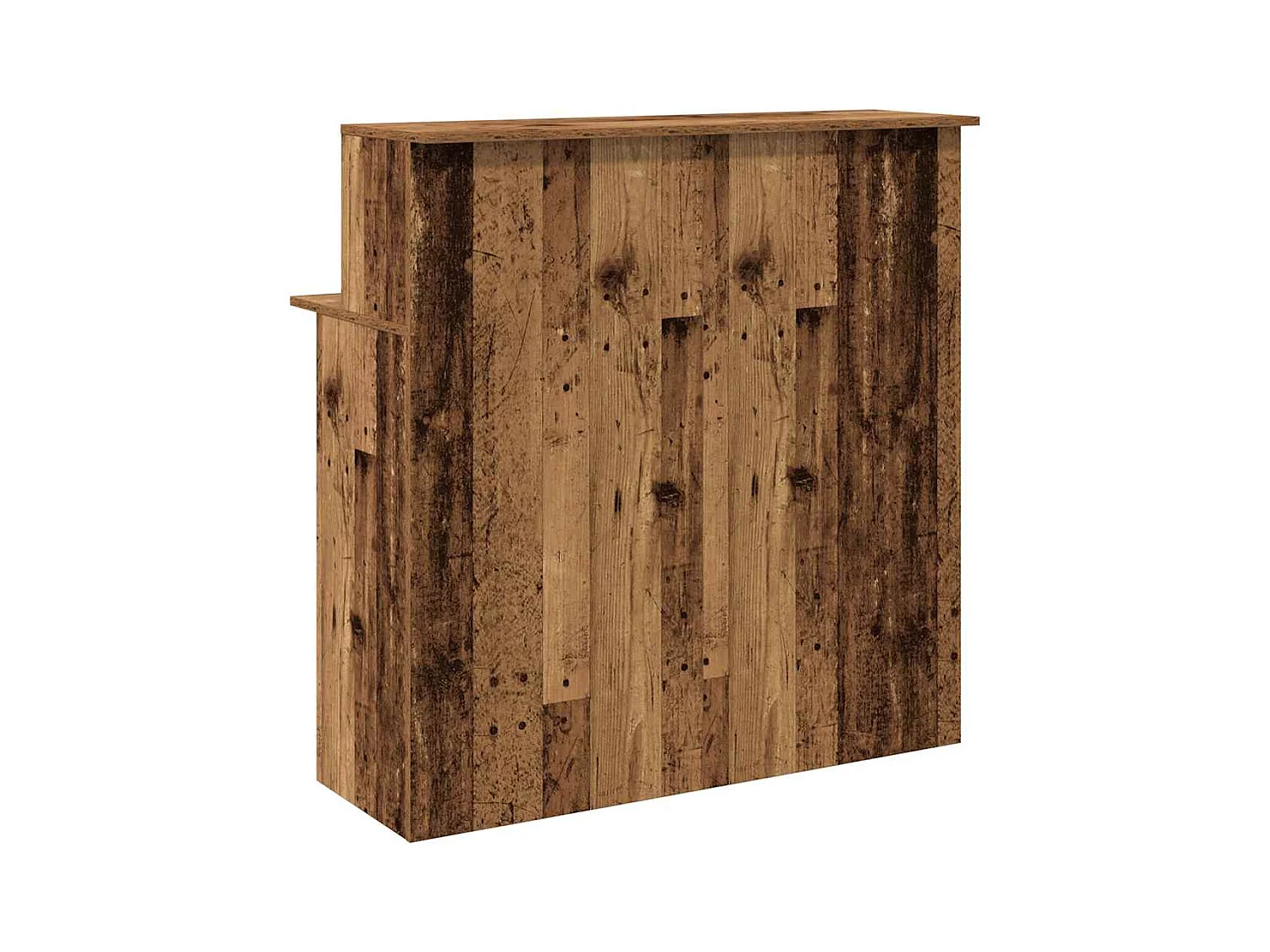 Receptiebalie 100x50x103,5 cm bewerkt hout oud houtkleurig
