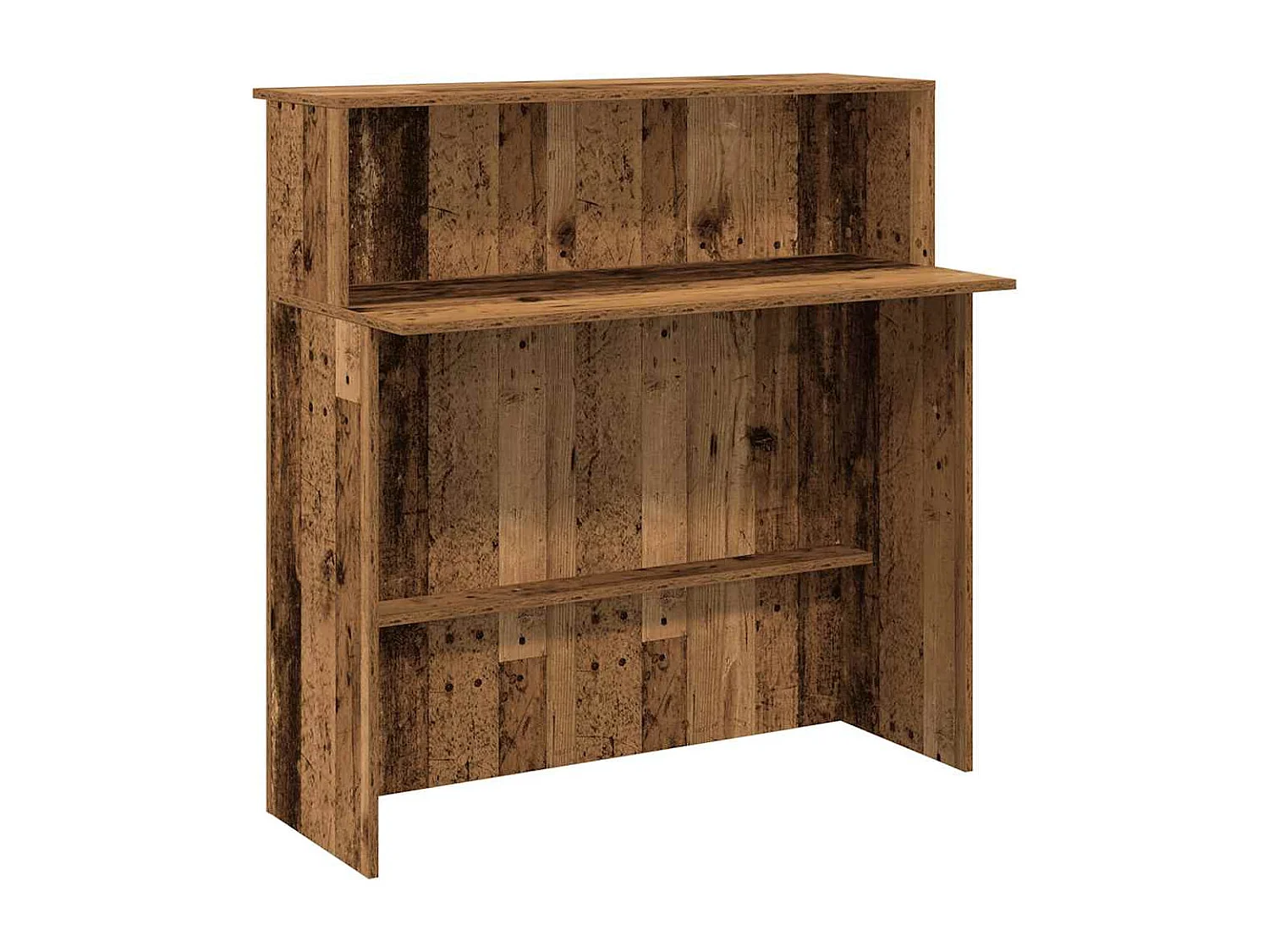 Bureau de réception vieux bois 100x50x103,5cm bois d'ingénierie
