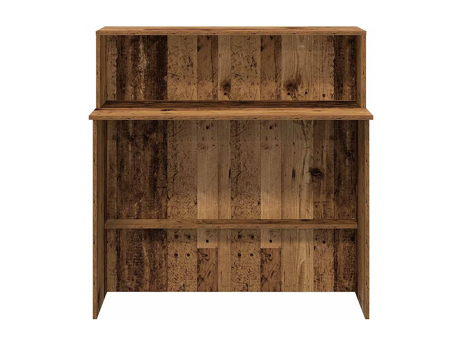 Bureau de réception vieux bois 100x50x103,5cm bois d'ingénierie
