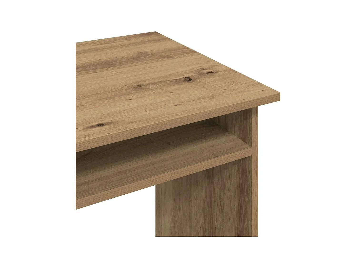 Bureau 90x50x74 cm bewerkt hout artisanaal eikenkleur