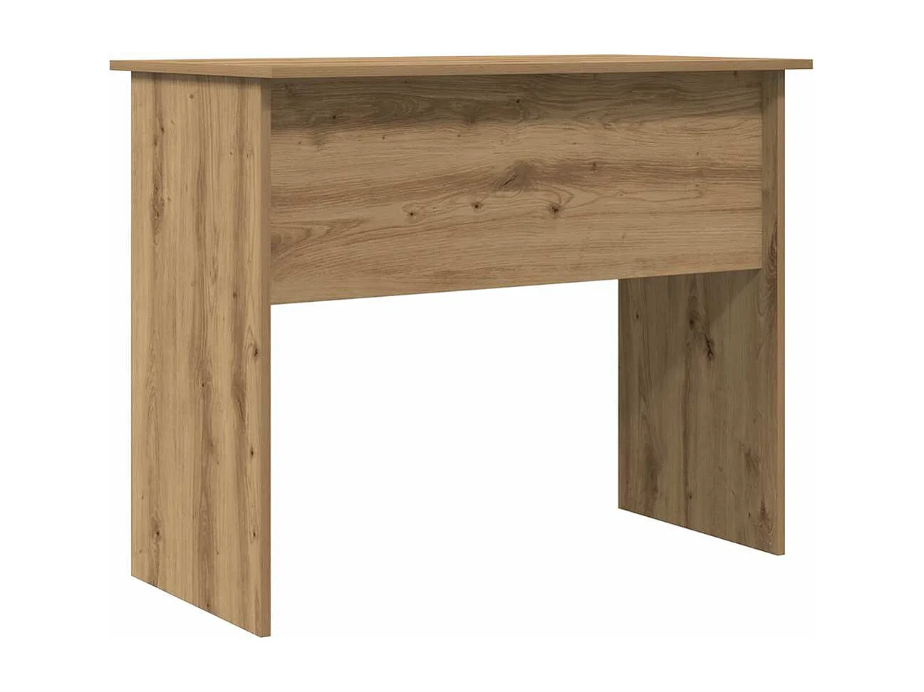Bureau chêne artisanal 90x50x74 cm bois d'ingénierie