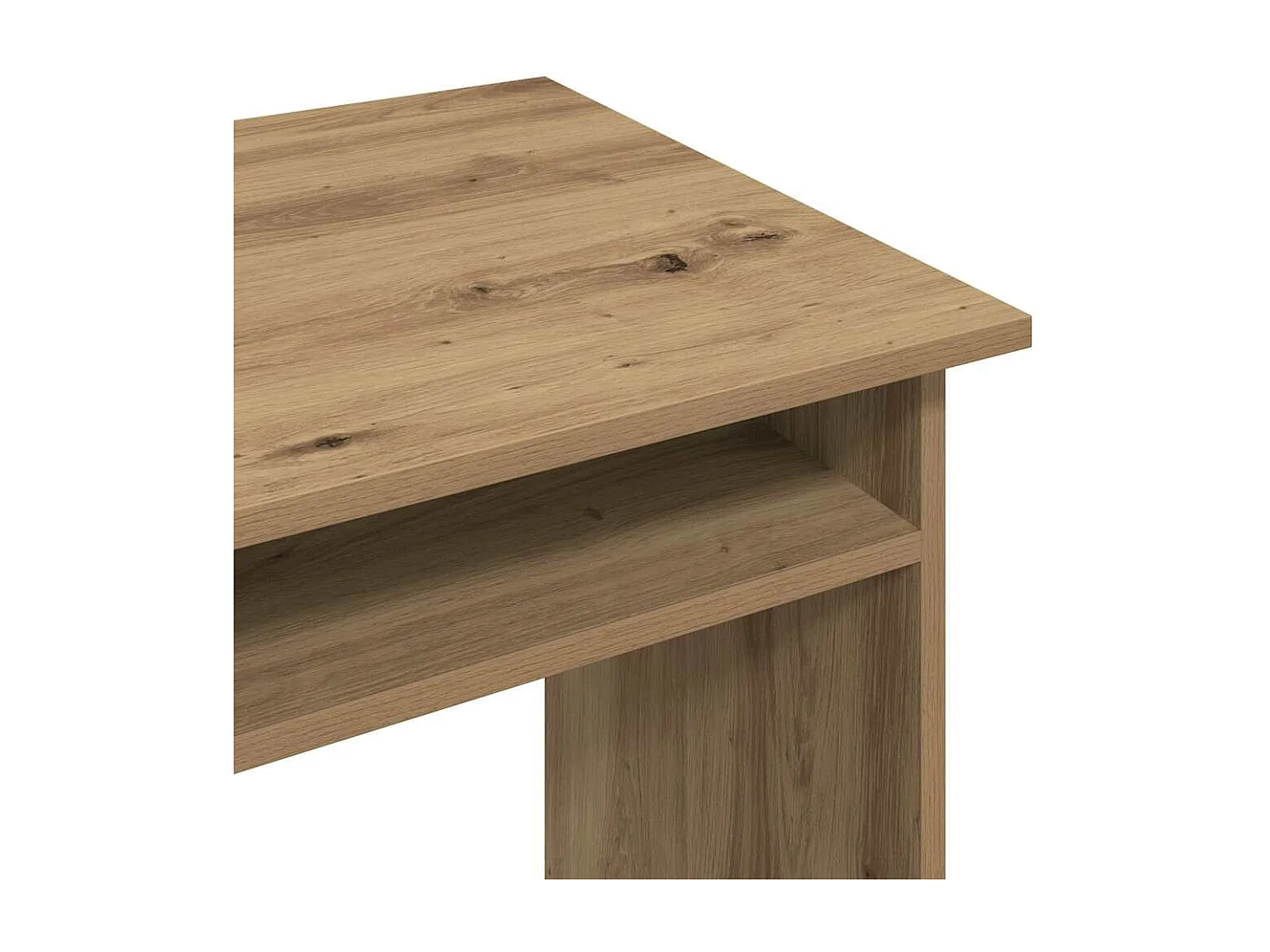 Bureau chêne artisanal 90x50x74 cm bois d'ingénierie