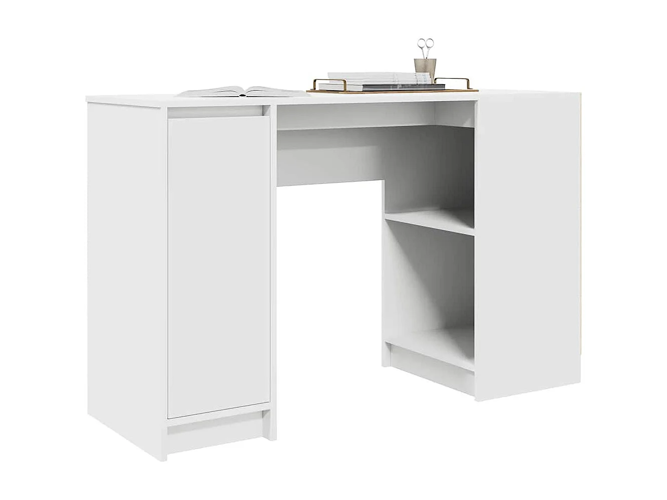 Bureau 120x42x76 cm spaanplaat wit