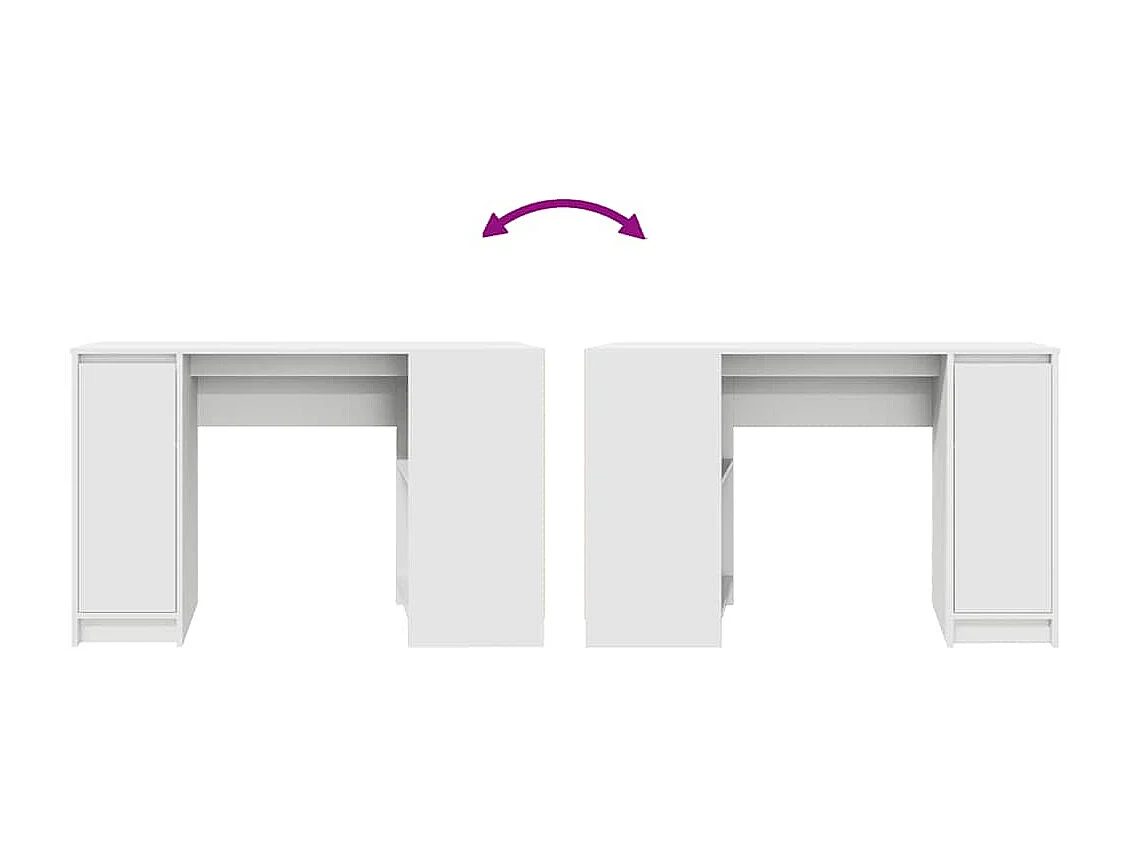 Schreibtisch Weiß 120x42x76 cm Holzwerkstoff