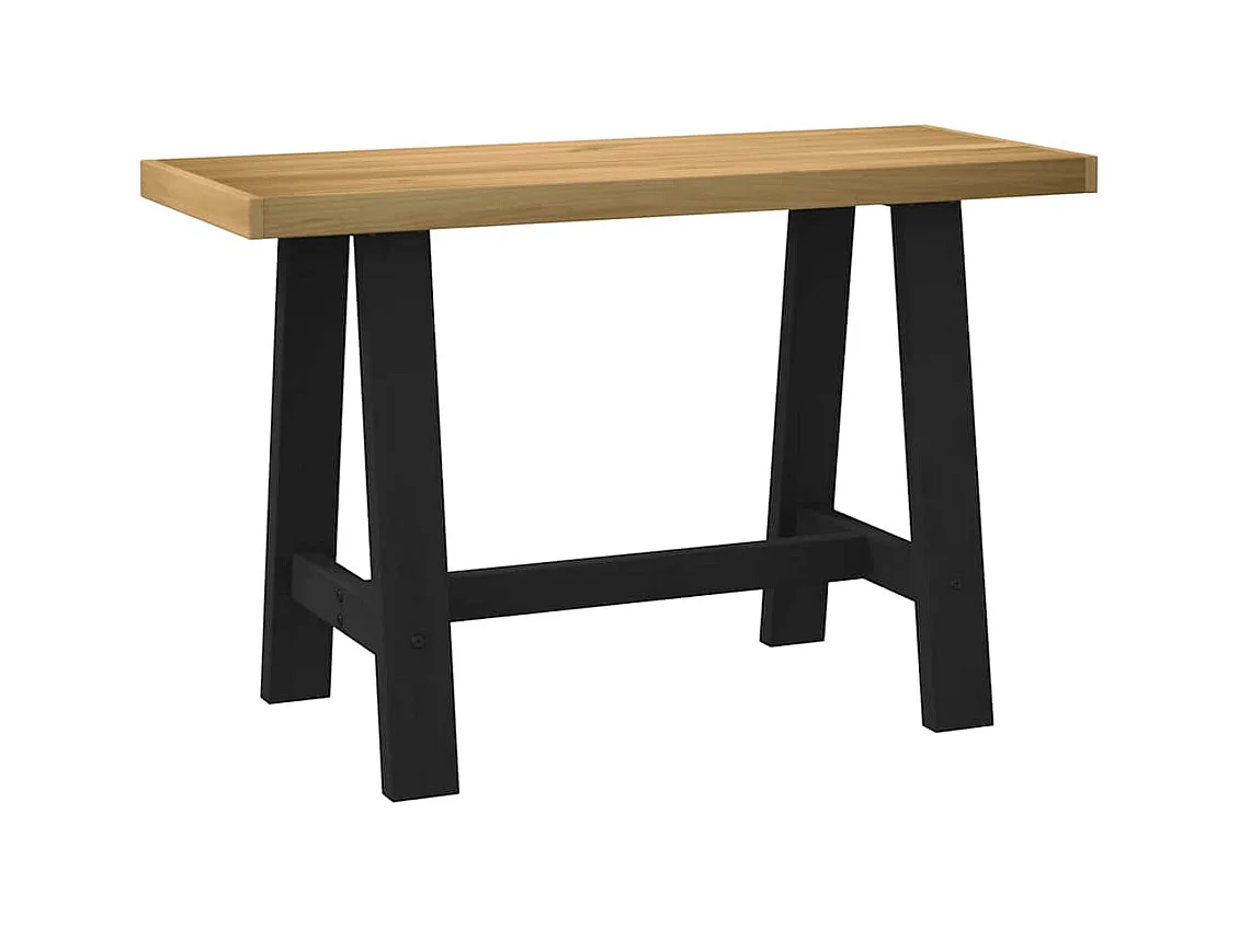 Schreibtisch NOAIN A-Form-Beine 120x50x75 cm Massivholz Kiefer