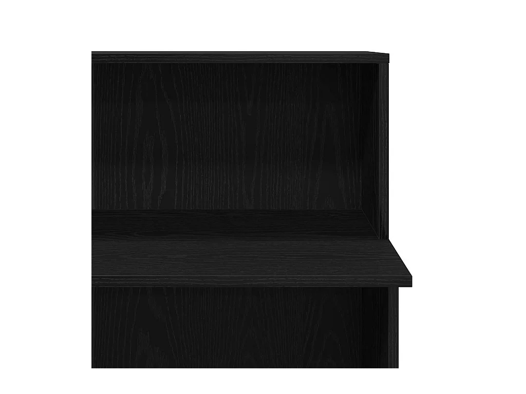 Bureau de réception noir 100x50x103,5 cm bois d'ingénierie