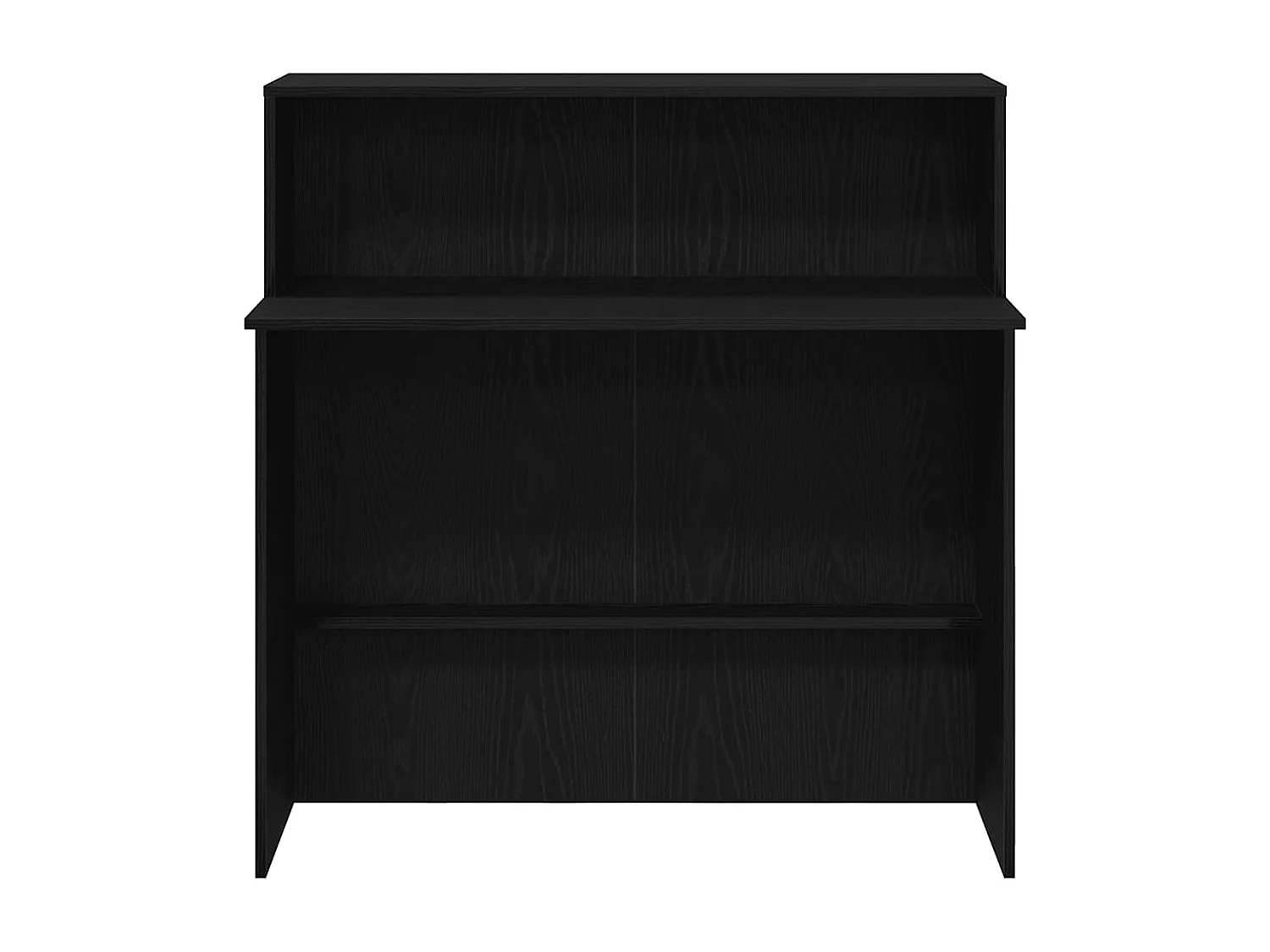 Bureau de réception noir 100x50x103,5 cm bois d'ingénierie