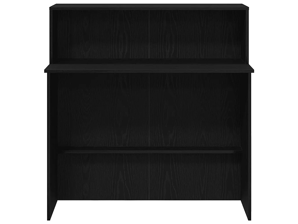 Bureau de réception noir 100x50x103,5 cm bois d'ingénierie