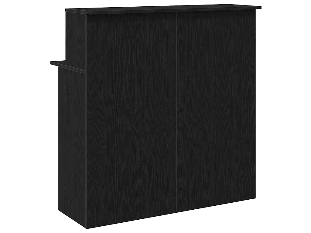 Bureau de réception noir 100x50x103,5 cm bois d'ingénierie