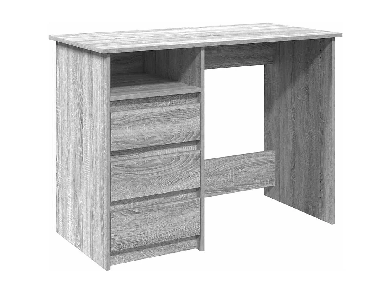 Schreibtisch Grau Sonoma 102x50x75 cm Holzwerkstoff