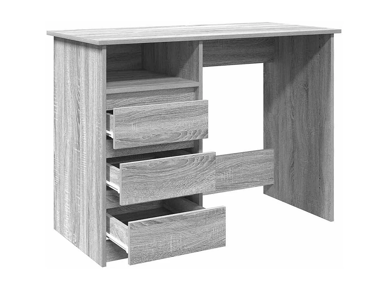 Schreibtisch Grau Sonoma 102x50x75 cm Holzwerkstoff