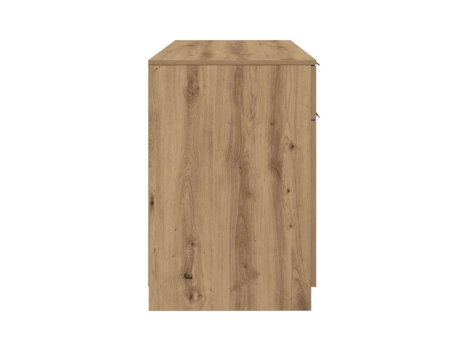 Bureau chêne artisanal 100x50x75 cm bois d'ingénierie