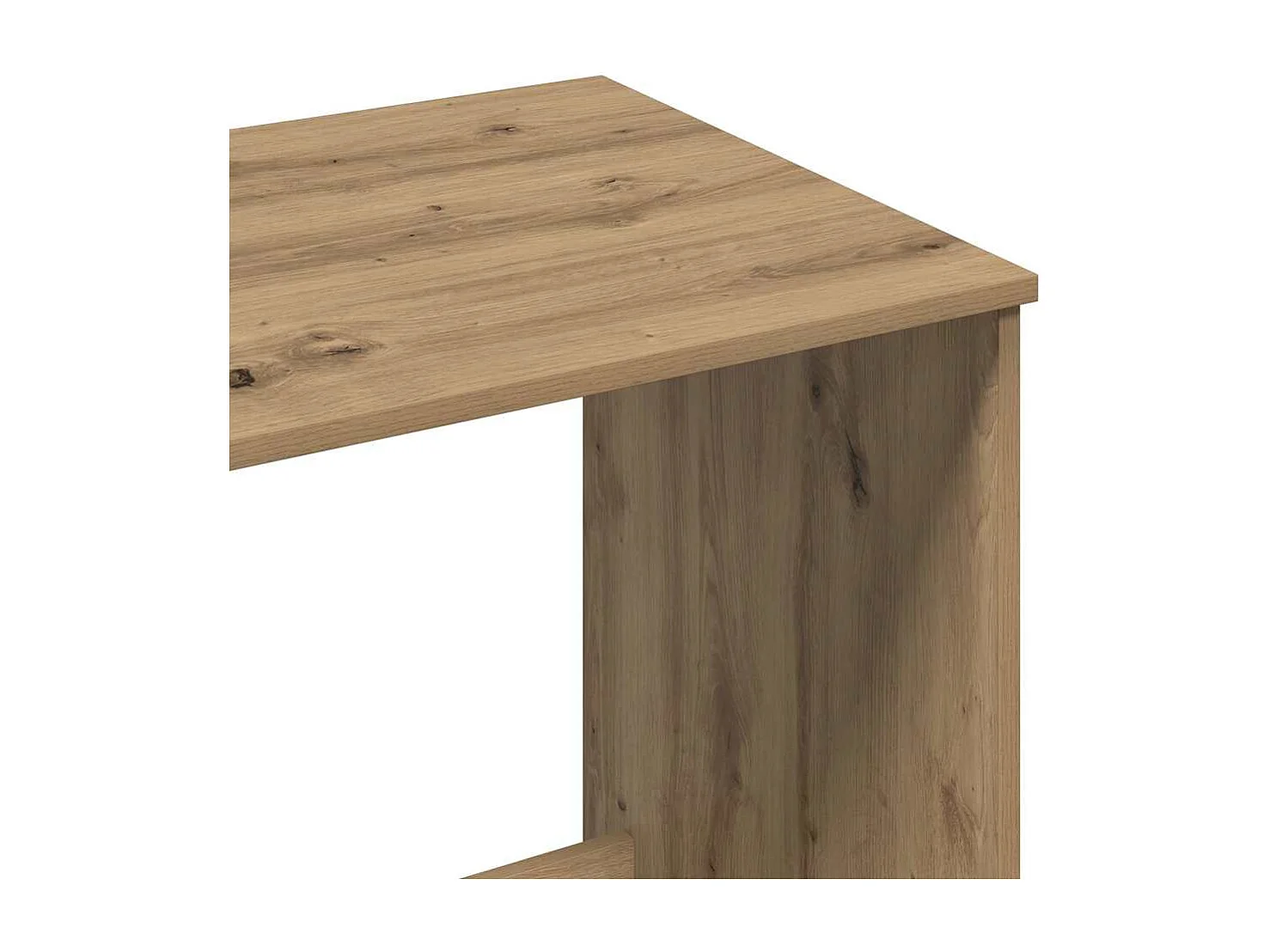 Bureau chêne artisanal 100x50x75 cm bois d'ingénierie