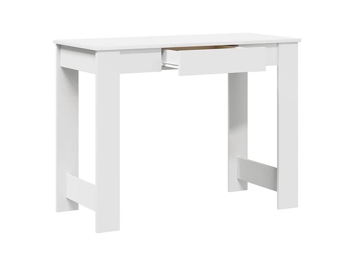 Bureau blanc 100x45x75 cm bois d'ingénierie