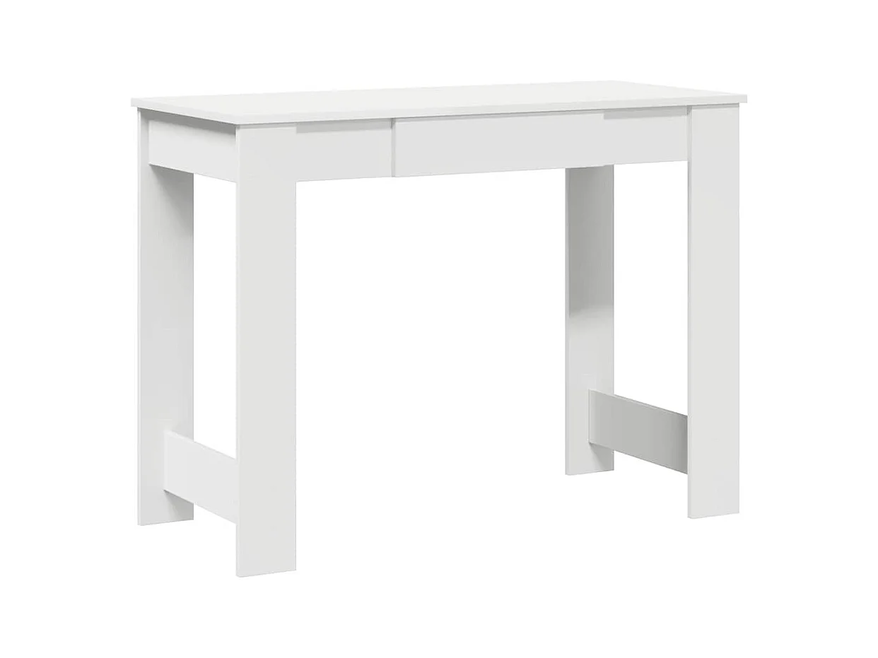 Bureau blanc 100x45x75 cm bois d'ingénierie