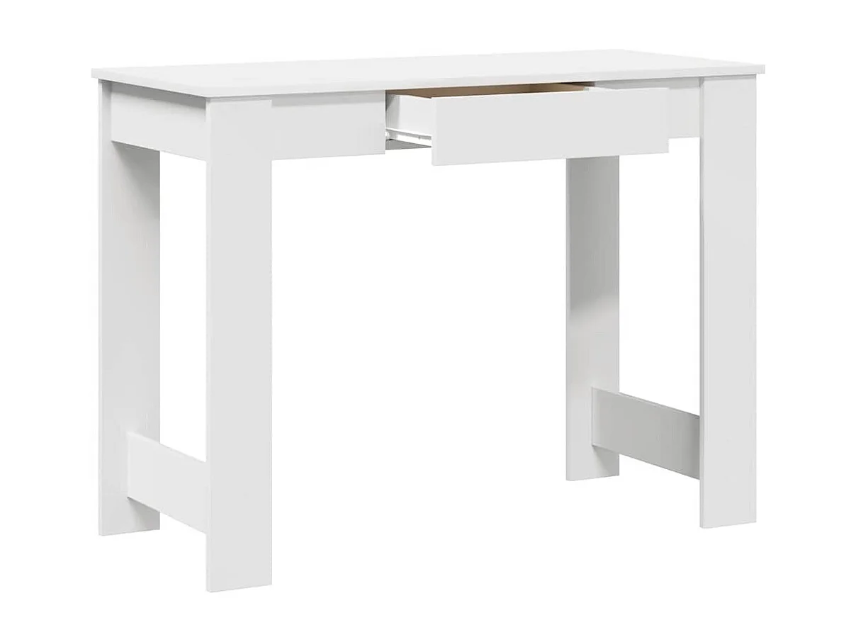 Bureau blanc 100x45x75 cm bois d'ingénierie