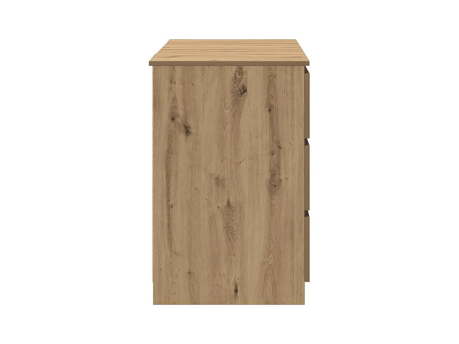 Bureau chêne artisanal 140x50x77 cm bois d'ingénierie
