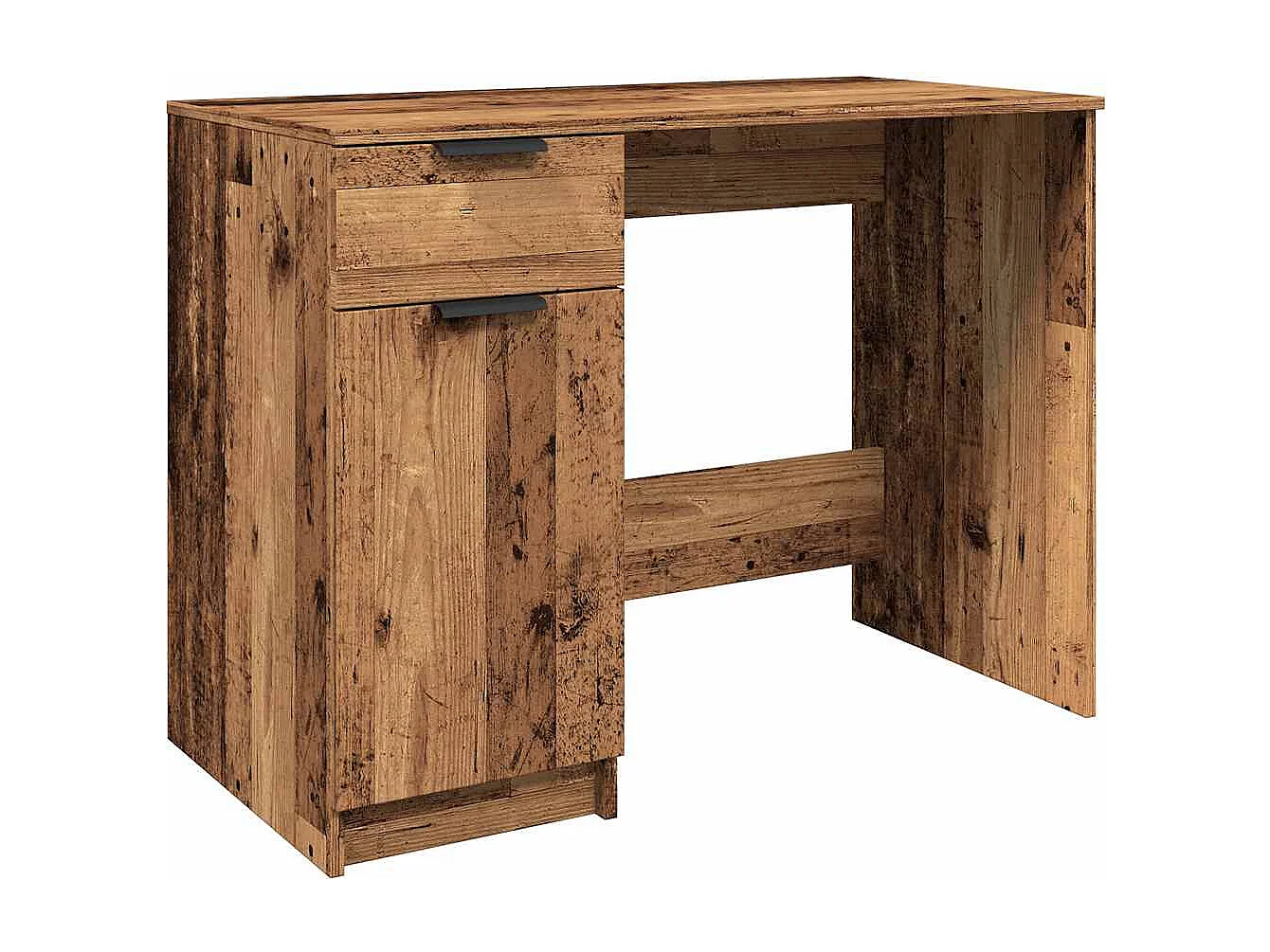 Bureau vieux bois 100x50x75 cm bois d'ingénierie