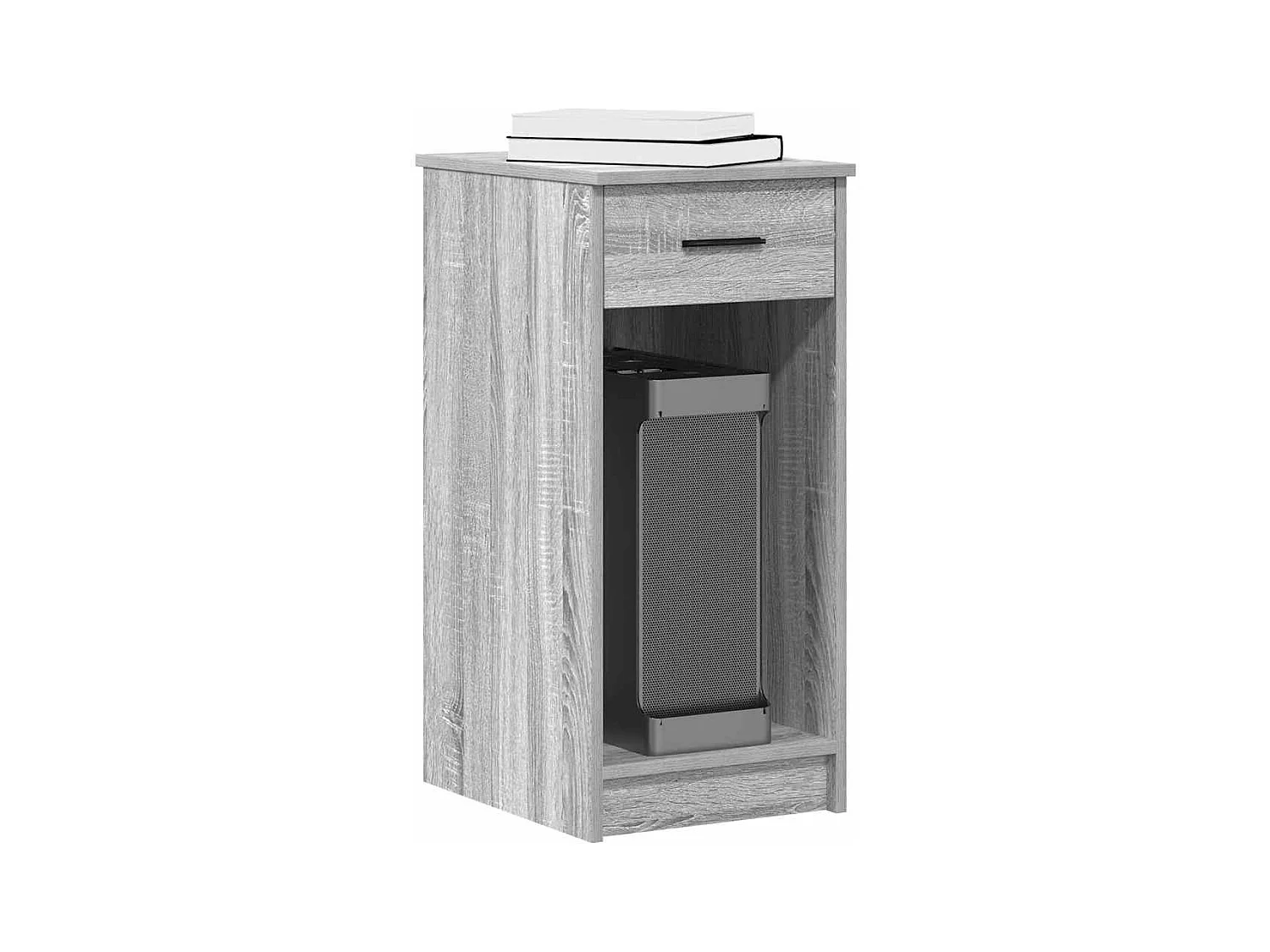 Support de tour d'ordinateur et tiroir sonoma gris 35x45x77 cm