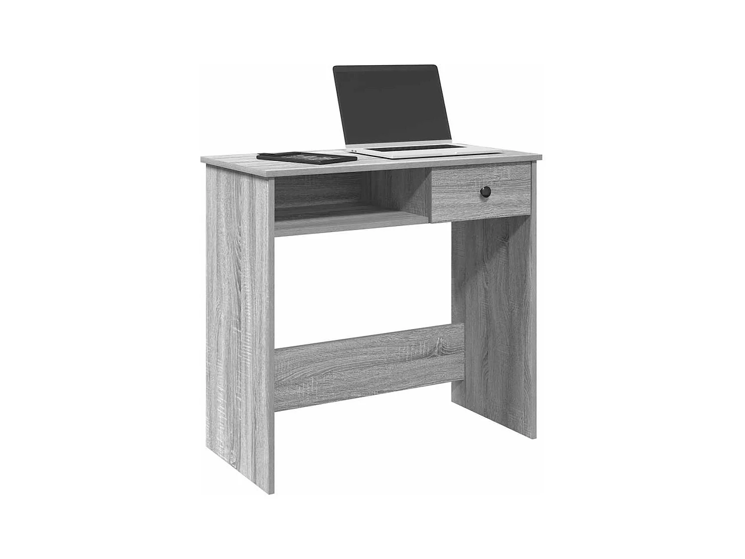 Bureau 80x40x75 cm bewerkt hout grijs sonoma eikenkleurig