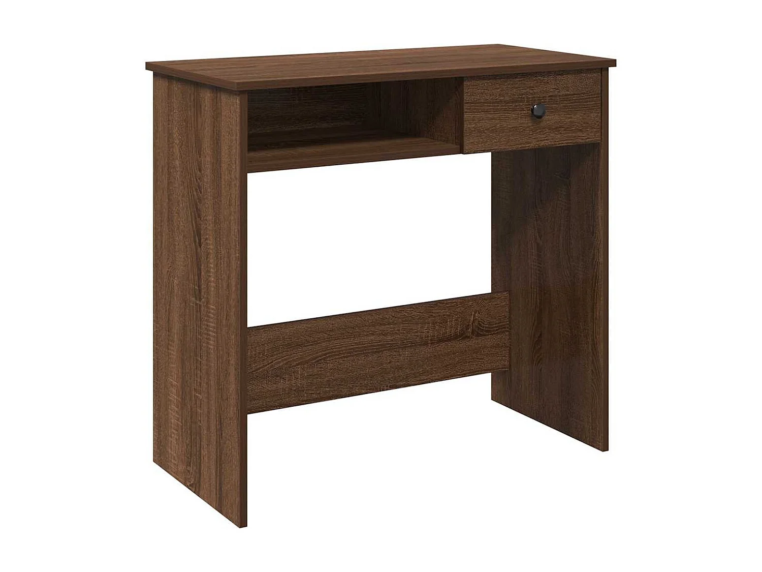 Scrivania Rovere Marrone 80x40x75 cm in Legno Multistrato