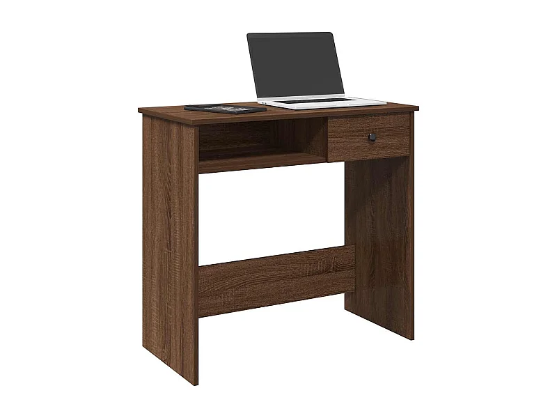 Bureau 80x40x75 cm bewerkt hout bruin eikenkleur