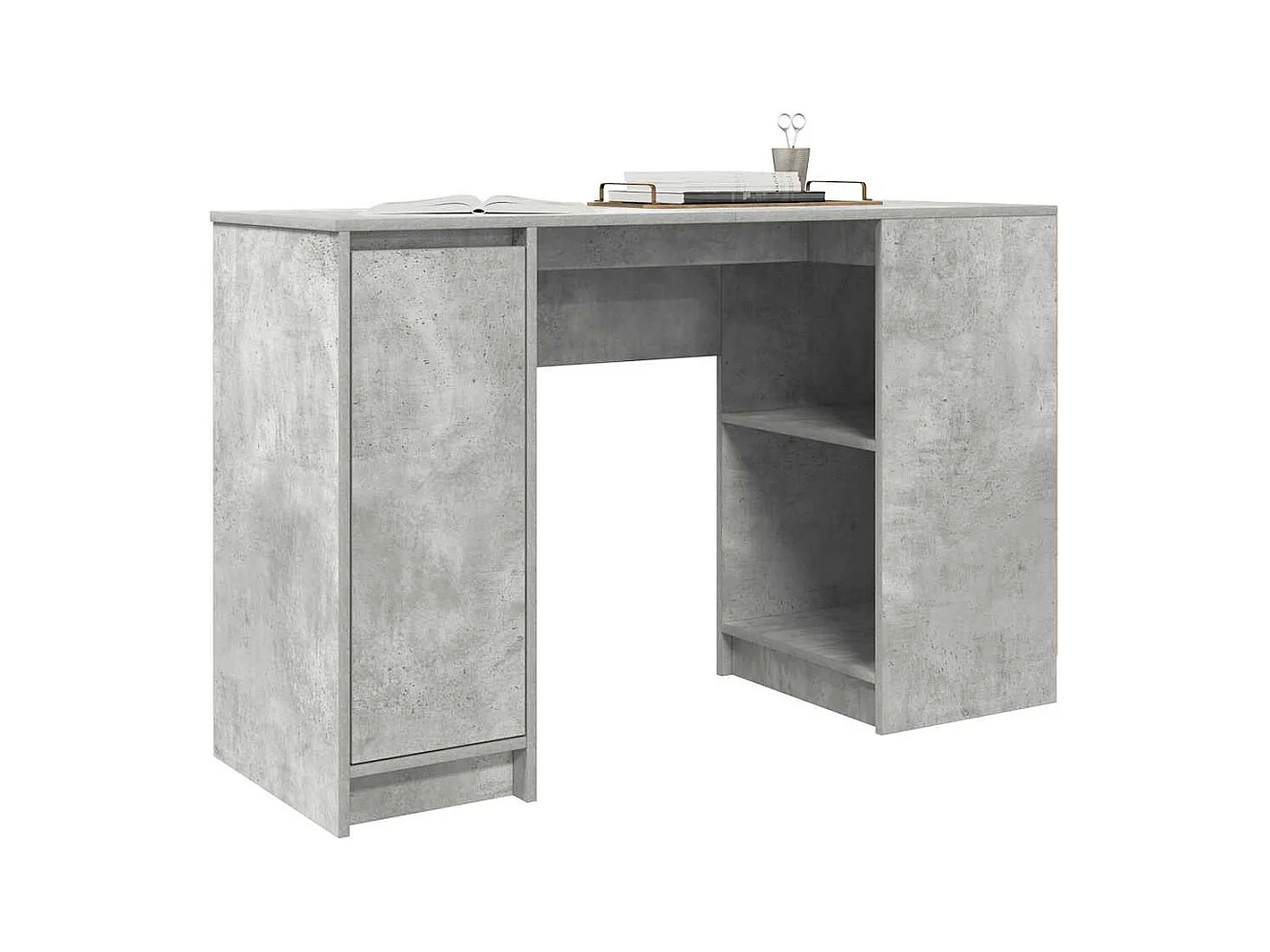 Schreibtisch Betongrau 120x42x76 cm Holzwerkstoff