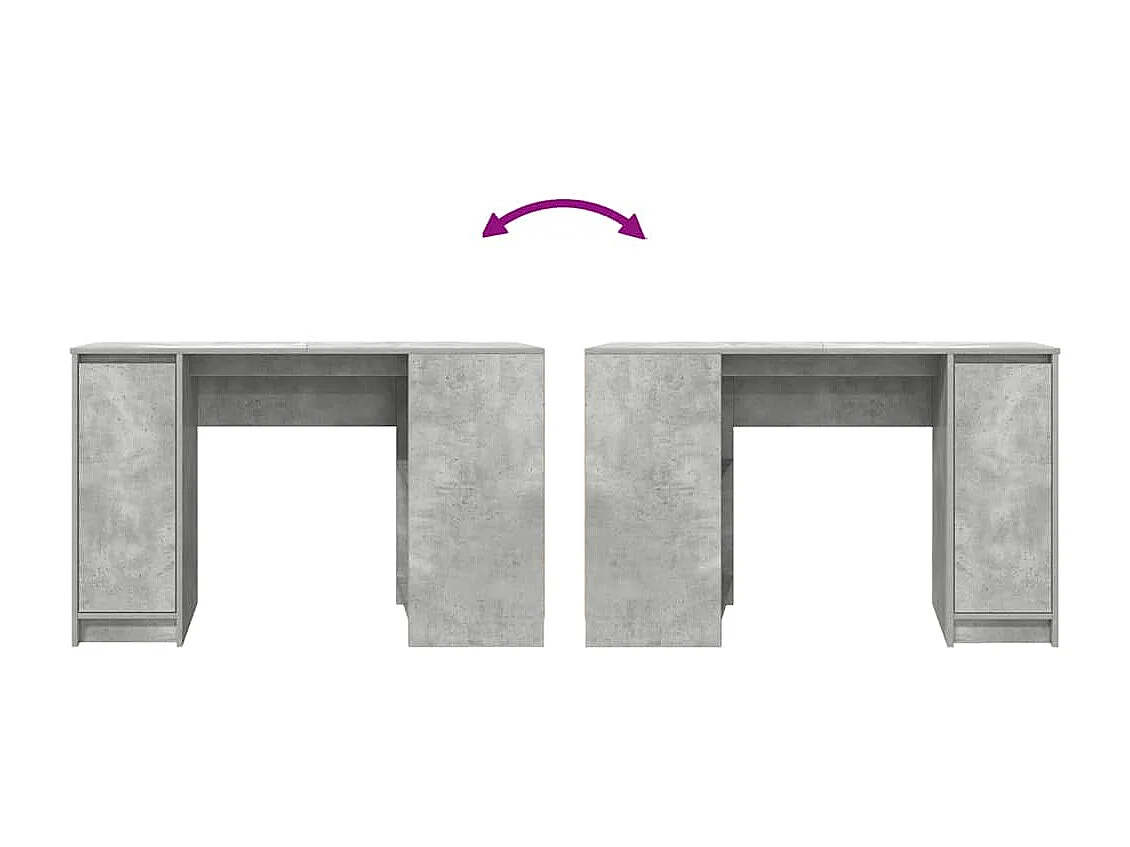 Schreibtisch Betongrau 120x42x76 cm Holzwerkstoff