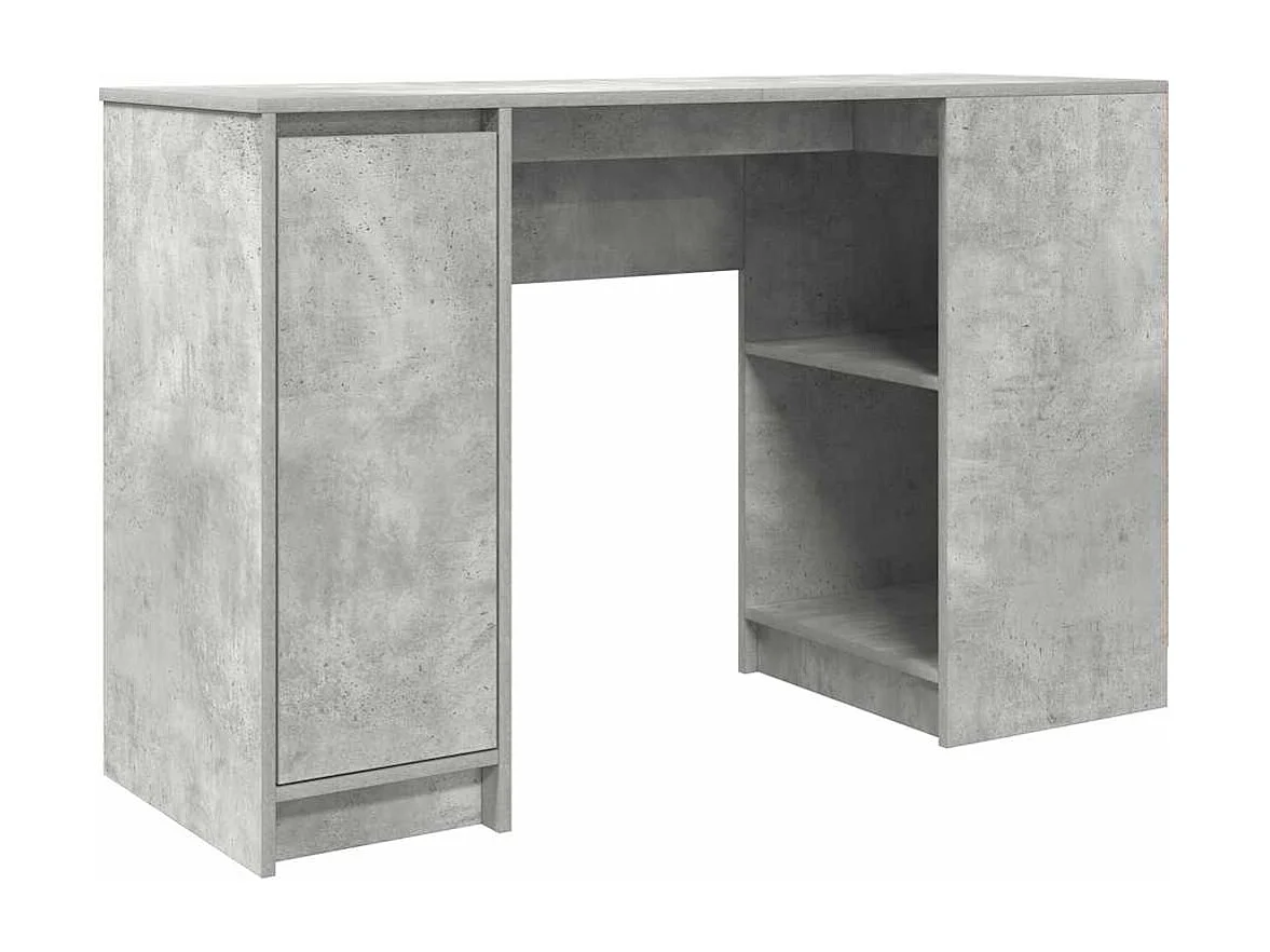Bureau gris béton 120x42x76 cm bois d'ingénierie