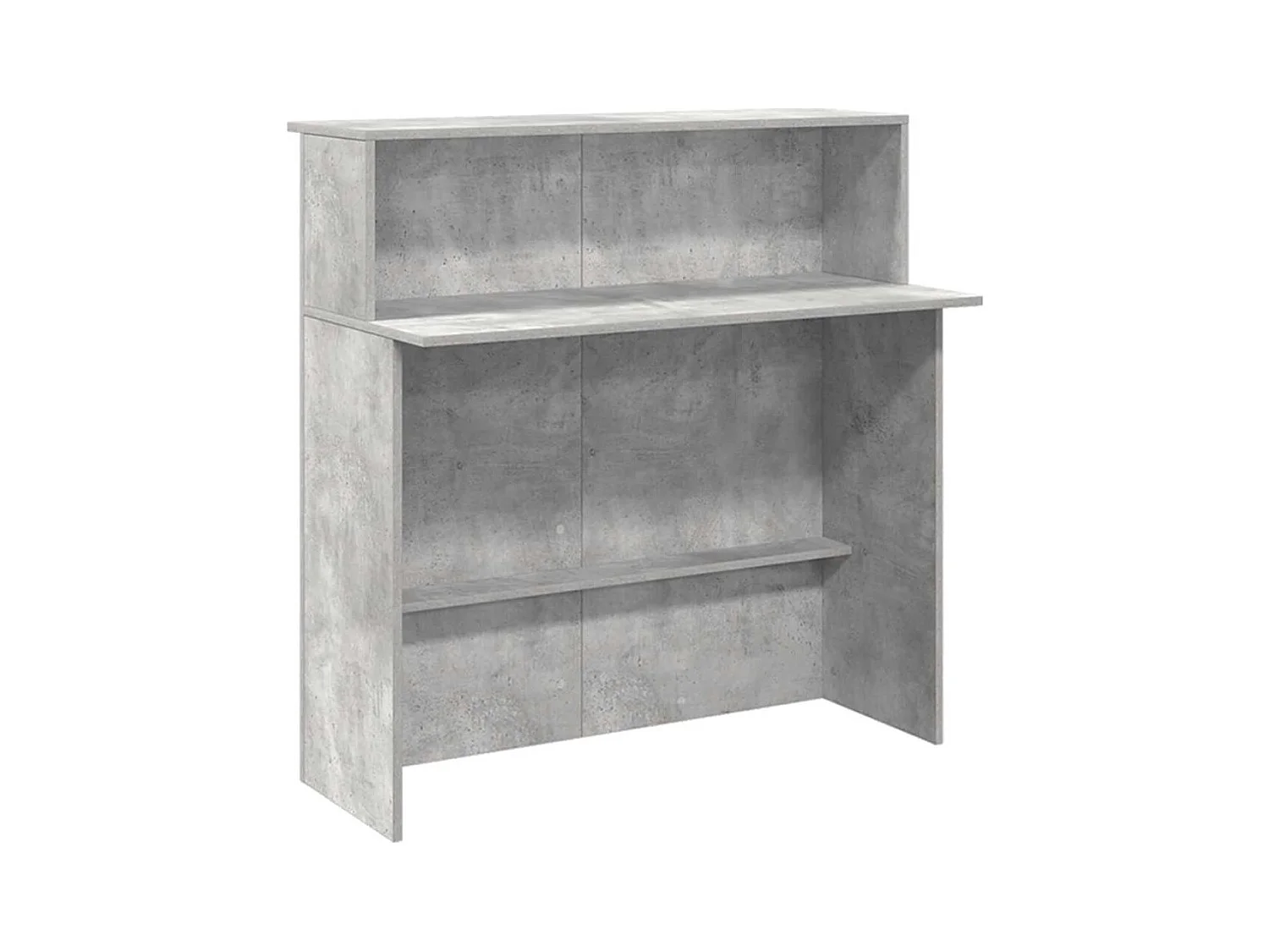 Bureau de réception gris béton 180x50x103,5cm bois d'ingénierie