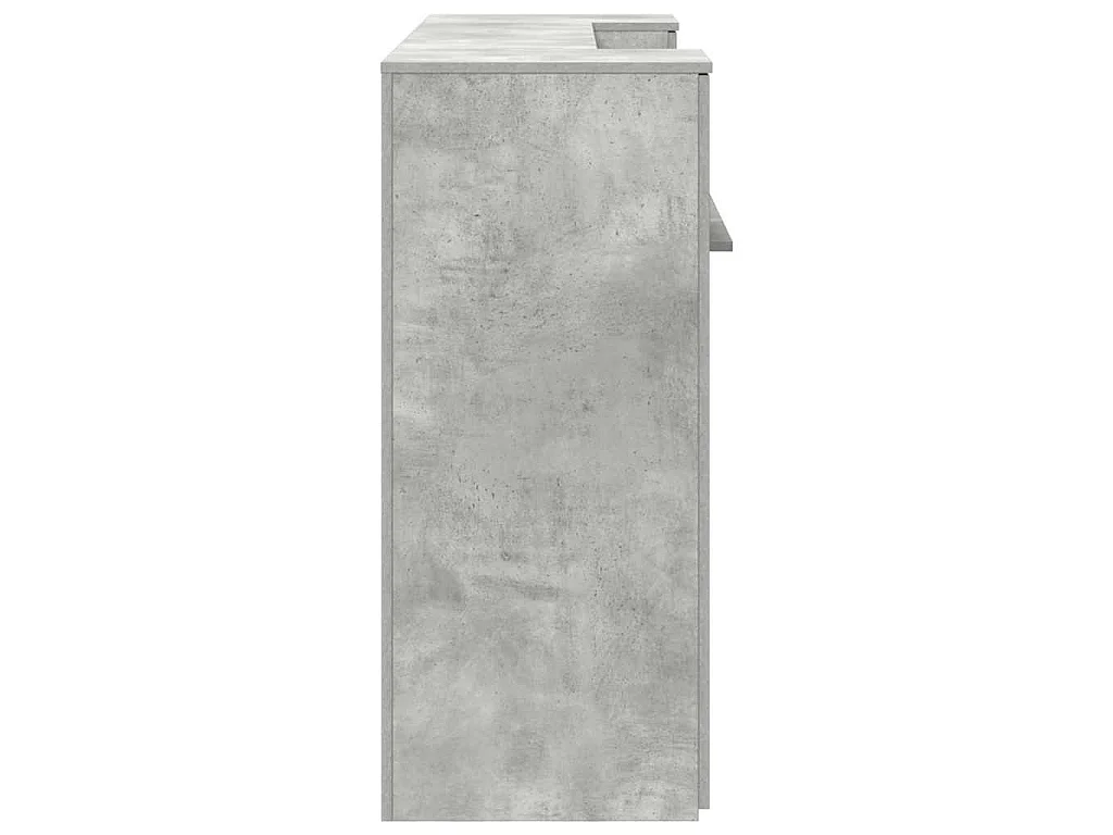 Bureau de réception gris béton 180x50x103,5cm bois d'ingénierie