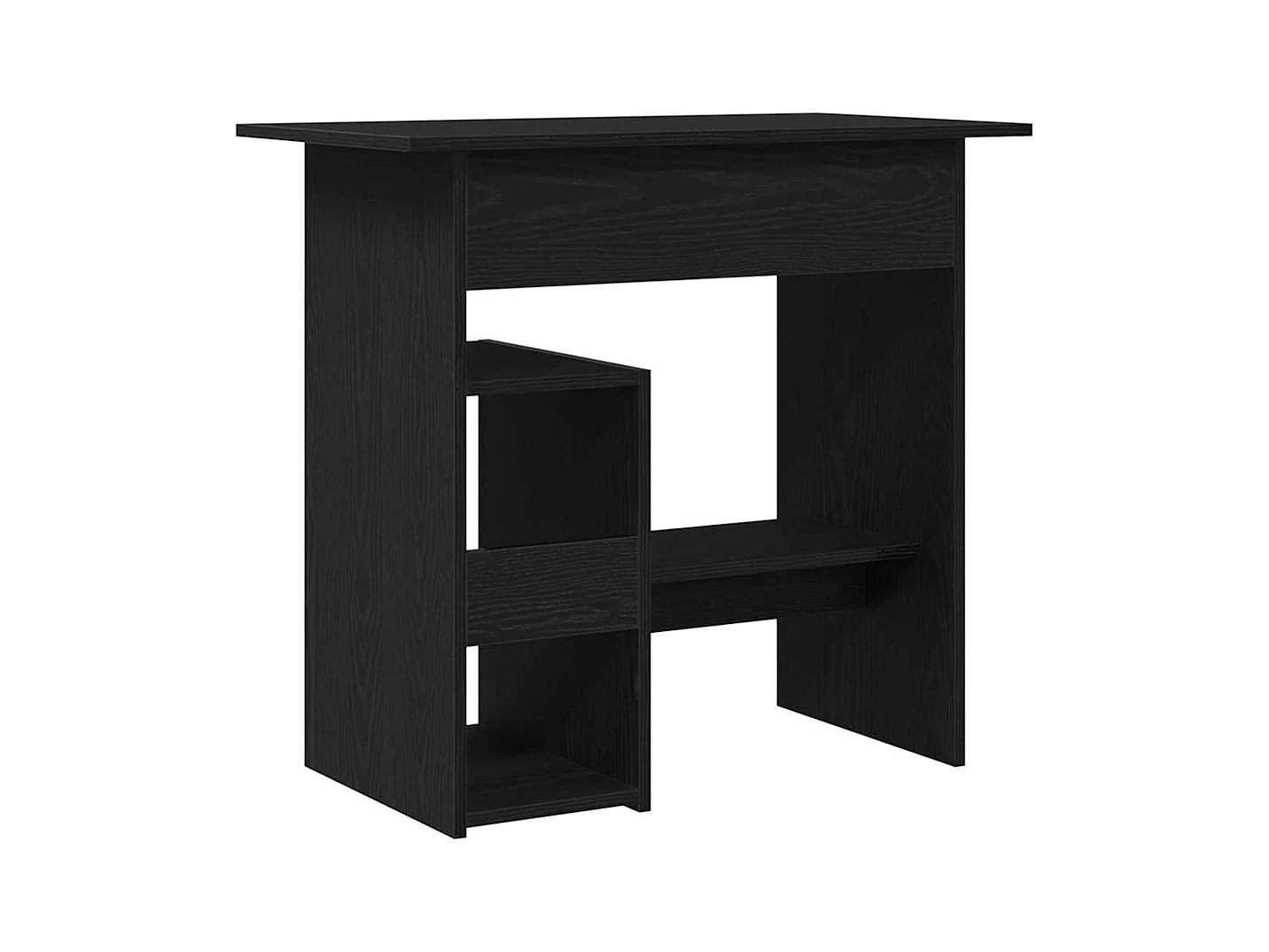 Bureau 80x45x74 cm spaanplaat zwart eikenkleurig