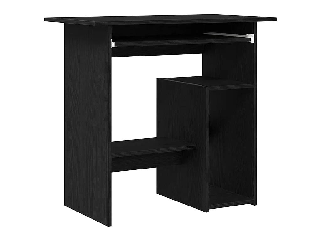 Scrivania Rovere Nero 80x45x74 cm in Legno Multistrato