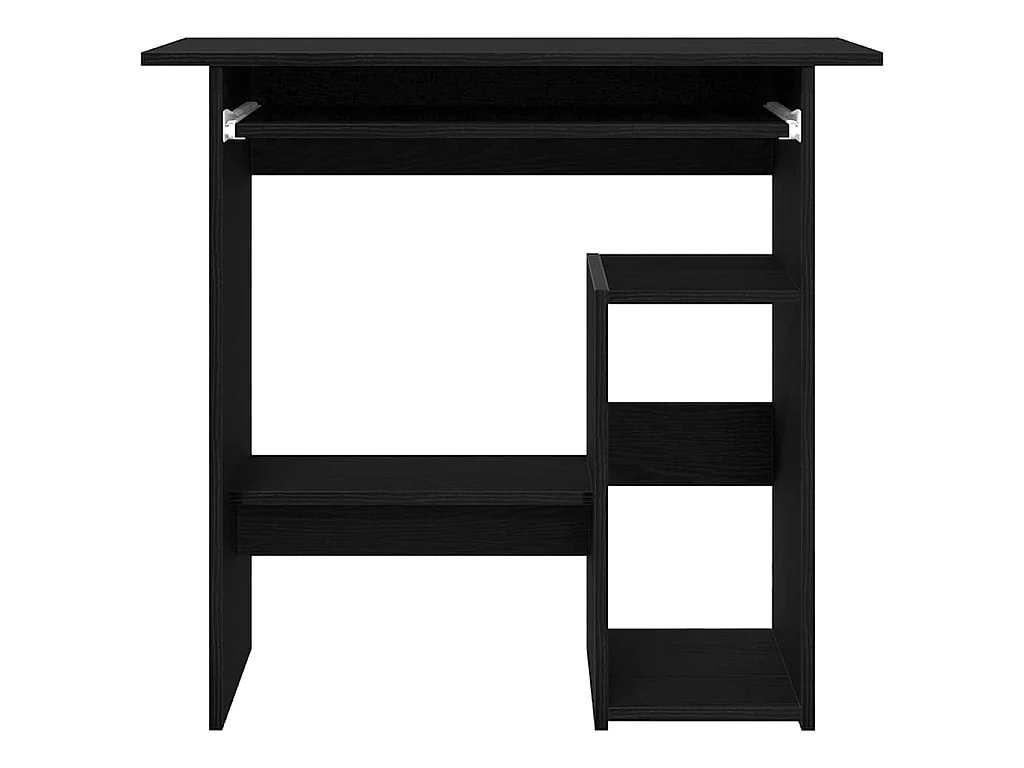 Scrivania Rovere Nero 80x45x74 cm in Legno Multistrato
