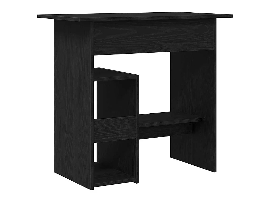 Scrivania Rovere Nero 80x45x74 cm in Legno Multistrato