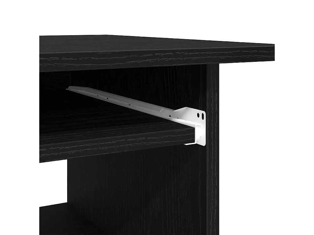 Scrivania Rovere Nero 80x45x74 cm in Legno Multistrato